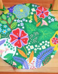 сиденье на стул оксфорд круглое Троппа зеленый