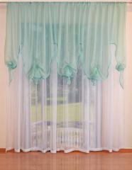 Дизайнерская штора Инга мятный 400х220см